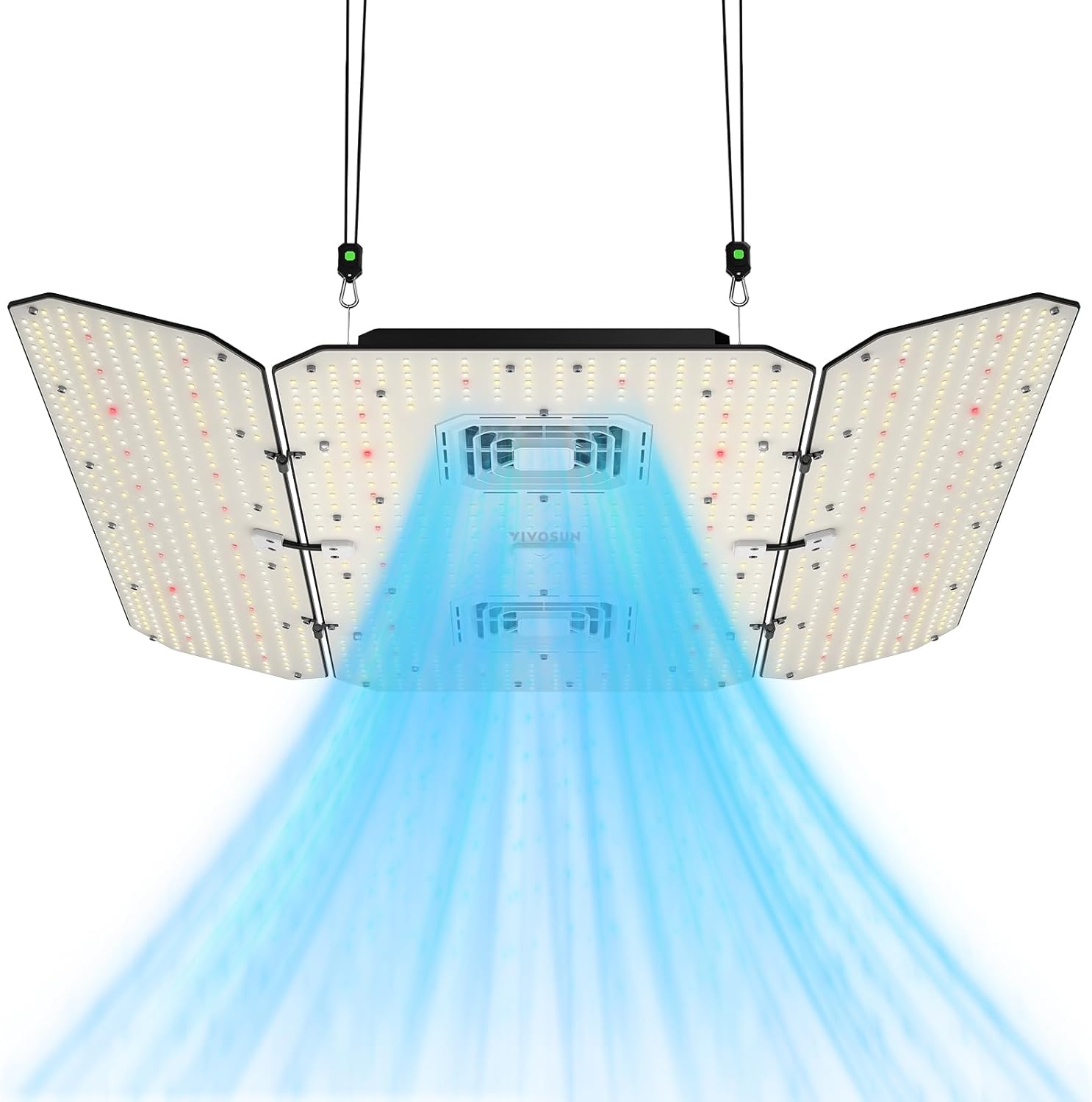 VIVOSUN AeroLight Wing AW400SE  LED Grow Light 400W with Integrated Circulation Fan  App Compatible  Used with Growhub Controller E42A/E25 to Achieve More Functions for 4x4/5x5 Grow Tent