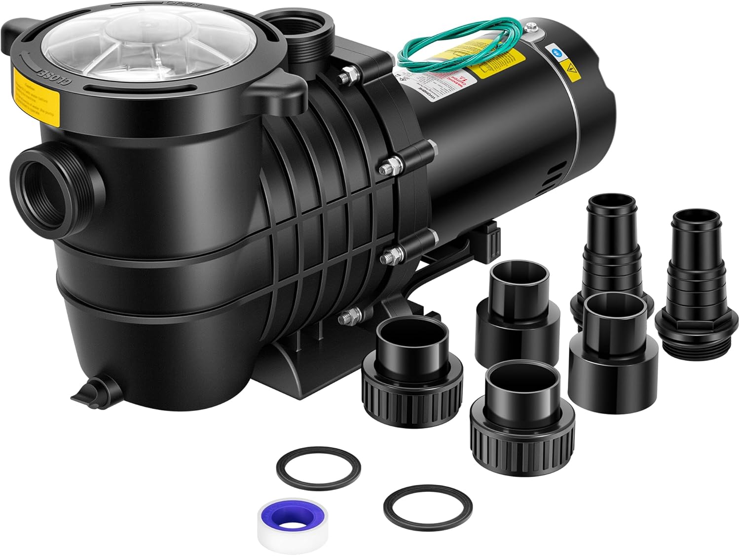 VIVOHOME 2.0HP Pool Pump - 115V/230V Self-Priming Motor - In-Ground/Above Ground - 6800GPH Energy Efficient - 1.5