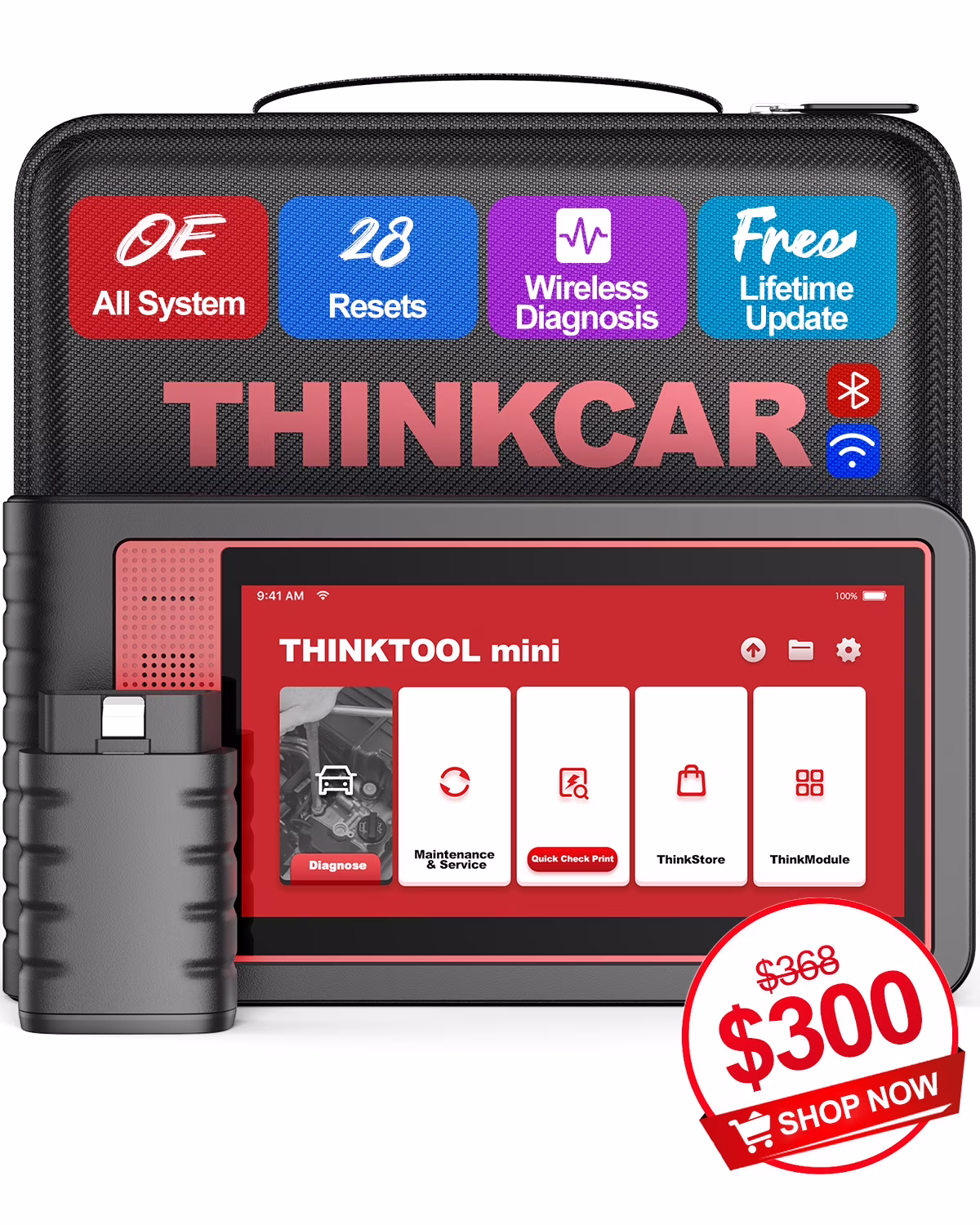 THINKCAR Car Diagnostic Scan Tool OE-Level All Systems Diagnostic 28+ Services AutoAuth for FCA SGW
