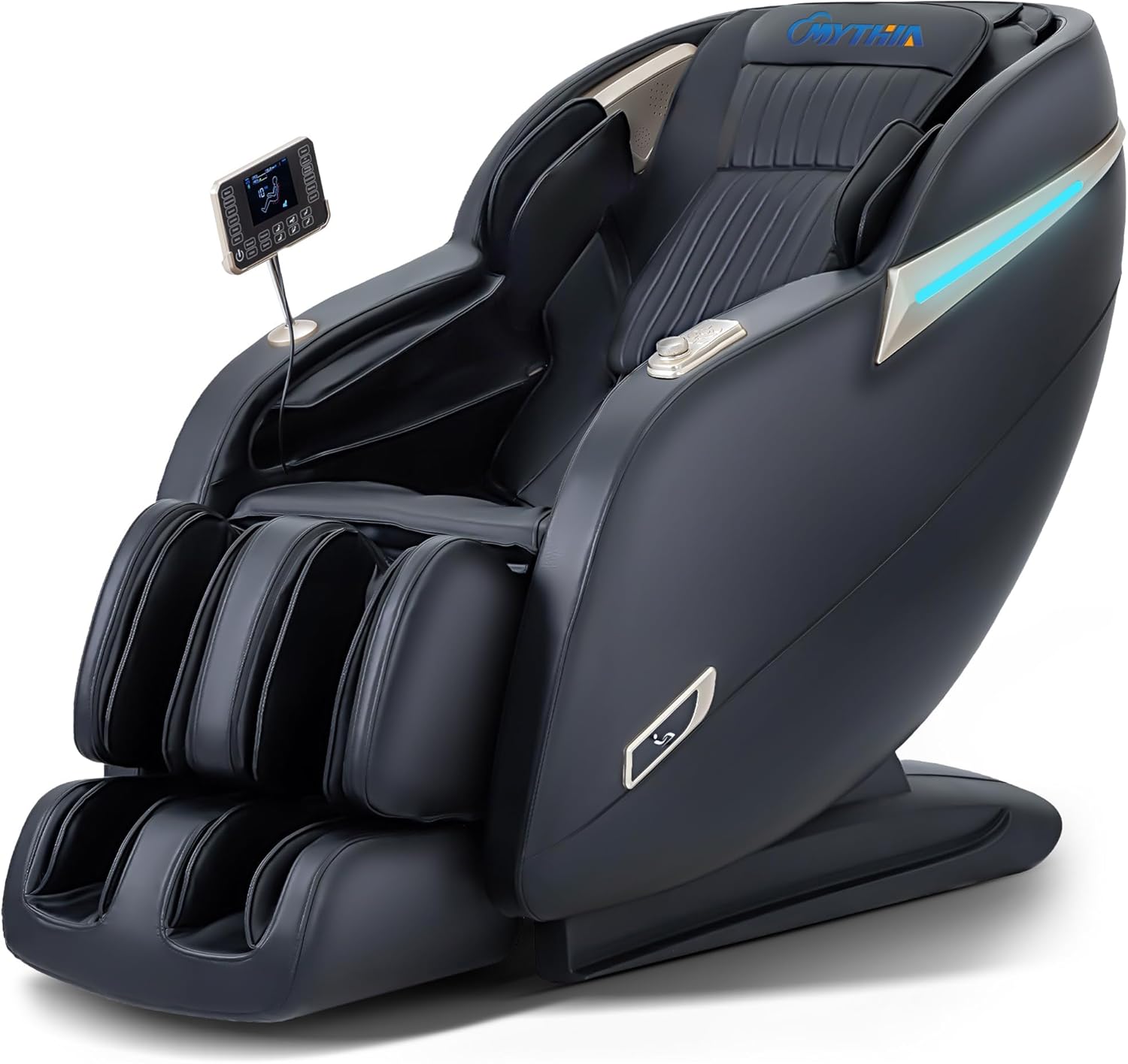 MYTHIA MD906 2026 Massage Chair - Full Body Zero Gravity Recliner with 3D Massage  Heat Therapy  Air Pressure & Foot Roller  Bluetooth & USB Charging Port for Home & Office Use (Black)