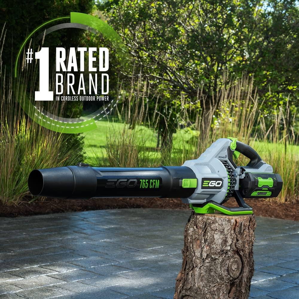 EGO Power+ LB7654 56-Volt 765 CFM Brushless Cordless Leaf Blower  5.0Ah Battery  320W Charger Included Plus Extra BA1400T 2.5Ah Battery