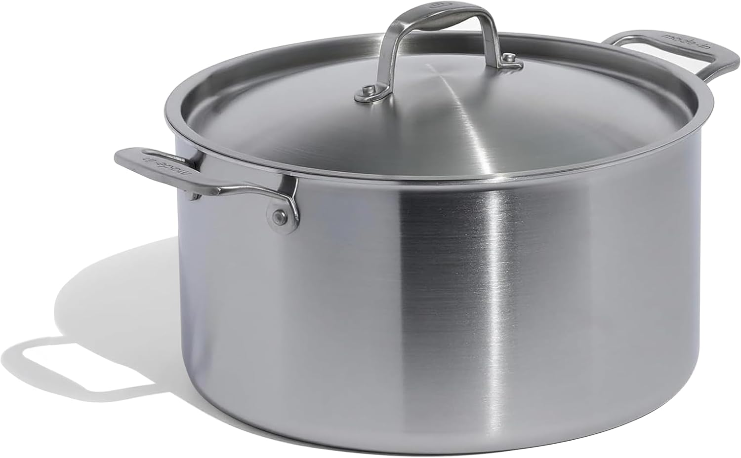 Made In Cookware | 12 Quart Stainless Steel Stock Pot With Lid | 5 Ply Stainless Clad | Professional Cookware | Crafted in Italy | Induction Compatible