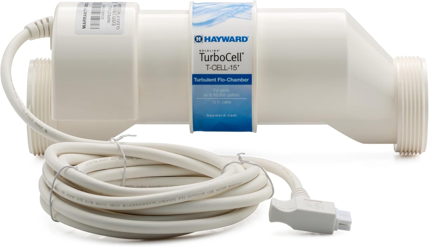 Hayward W3T-CELL-15 TurboCell Salt Chlorination Cell for In-Ground Swimming Pools up to 40 000 Gallons