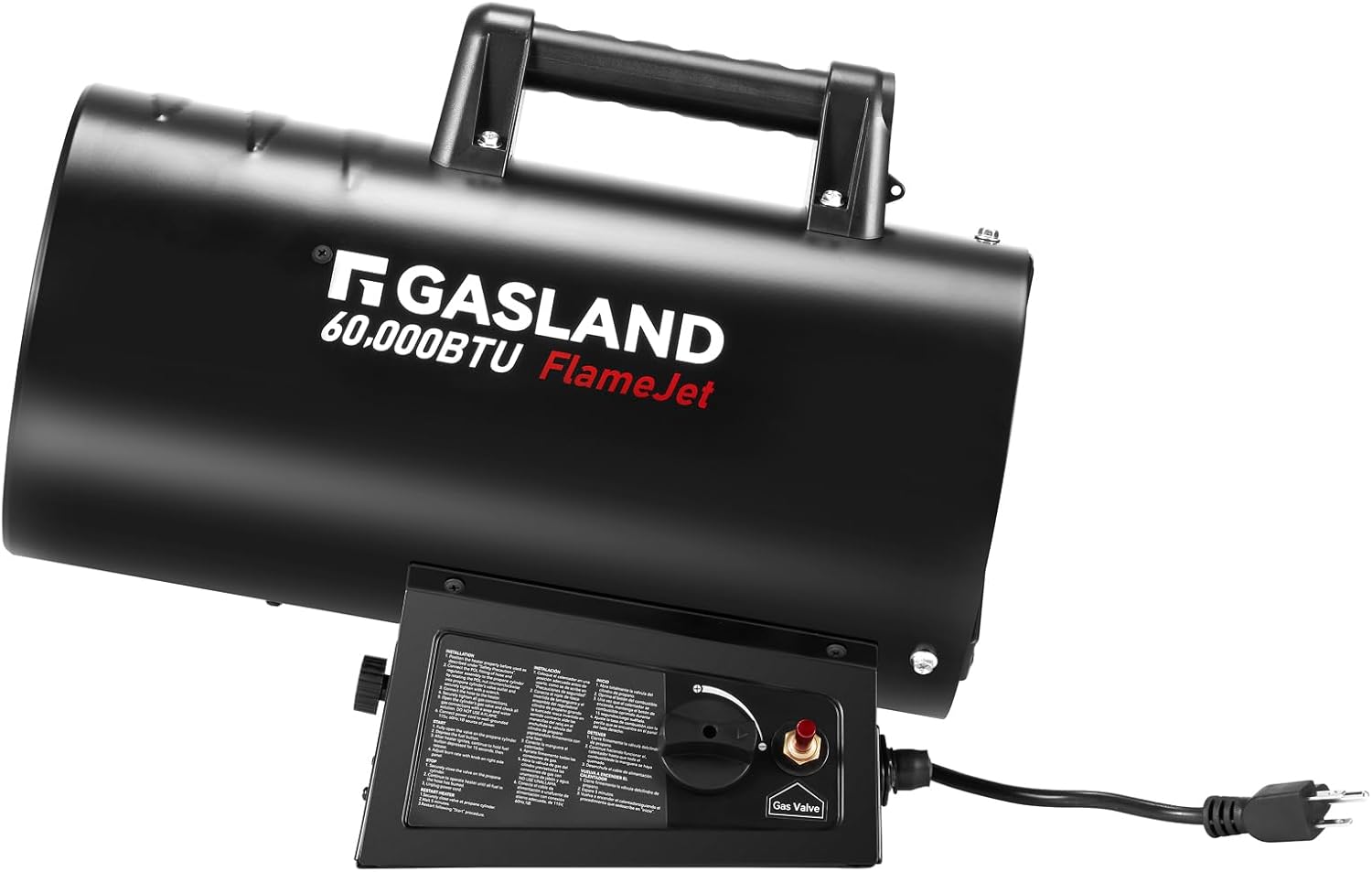 GASLAND FlameJet 60 000 BTU Propane Forced Air Heater  Portable Space Heater for Garage  Patio  Construction Sites