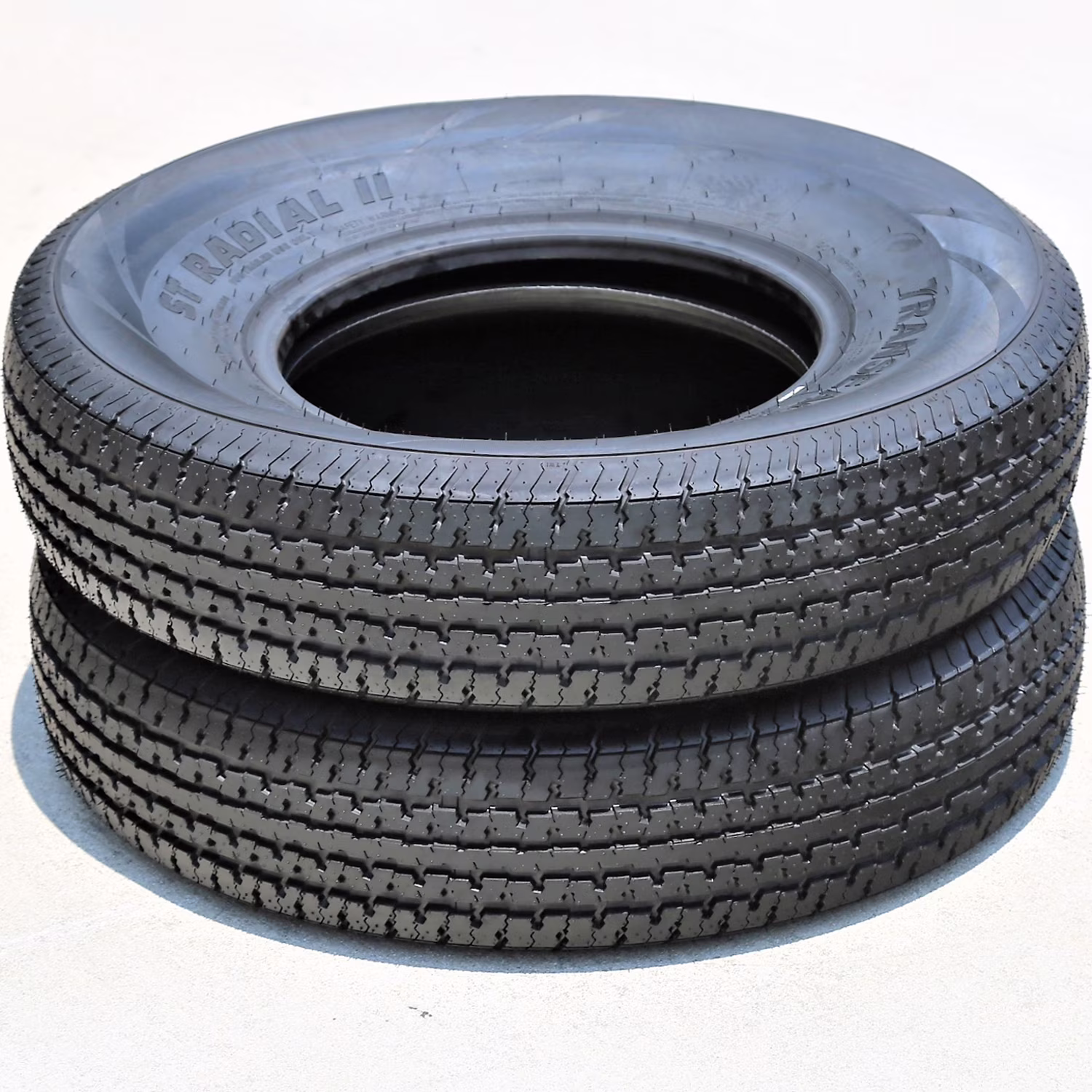 Pair of 2 Transeagle ST Radial II Steel Belted ST205/75R15 205/75R15 107/102L D 8 Ply Trailer Tires