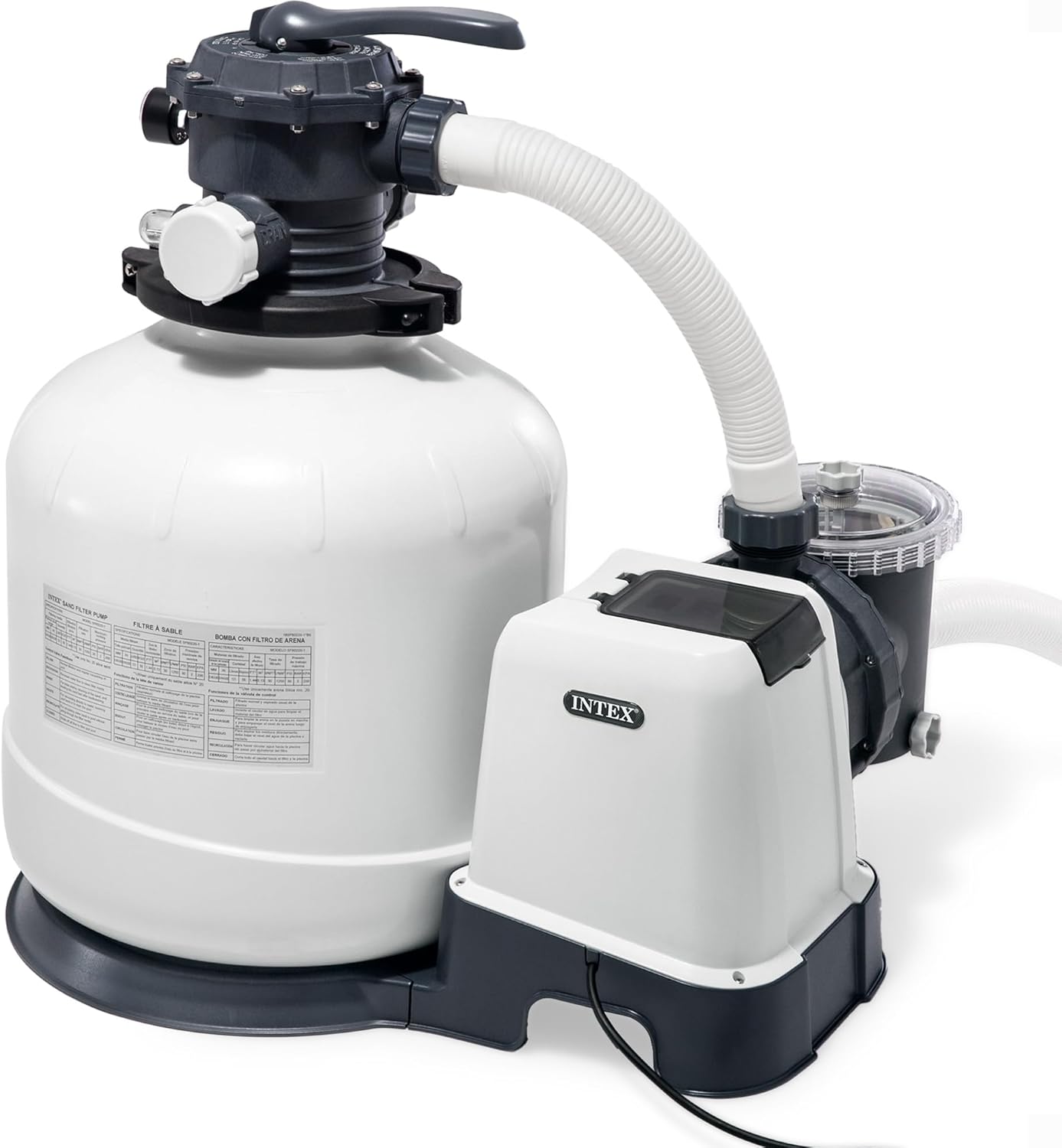 Intex 26651EG 3 000 GPH Above Ground Pool Sand Filter Pump with Automatic Timer