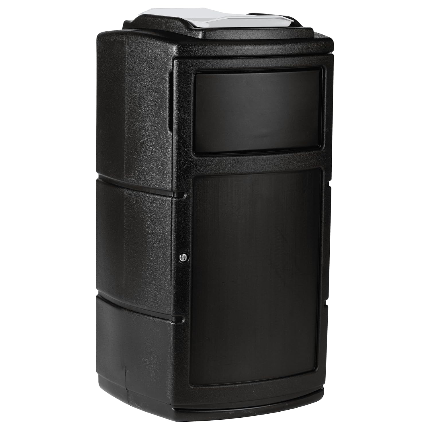 Commercial Zone PolyTec™ Side Entry Trash Container, Square, Tray, Dual Flipper, Dome Top