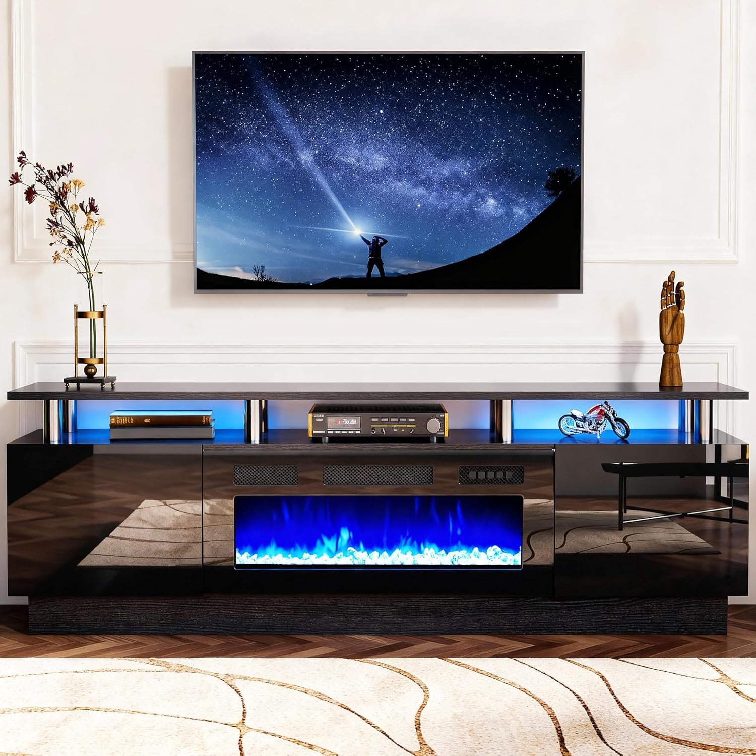 oneinmil 2 Tier TV Console Stand with 36